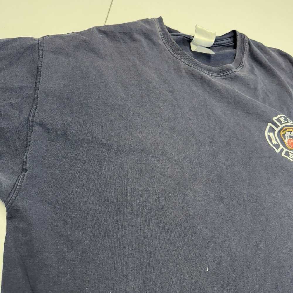 Vintage Vintage FDNY T Shirt Mens XL Blue Y2K New… - image 6