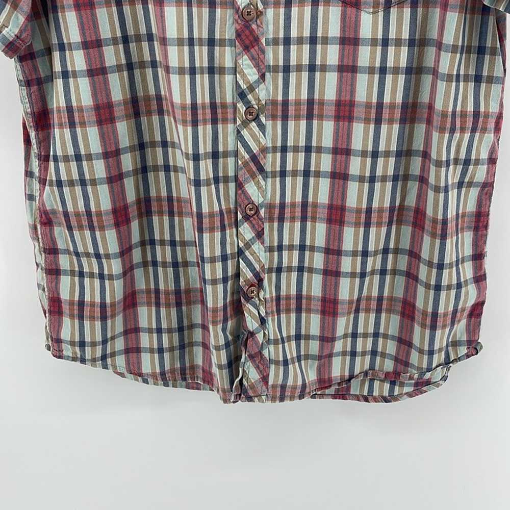 Horny Toad plaid short sleeve button down shirt s… - image 4