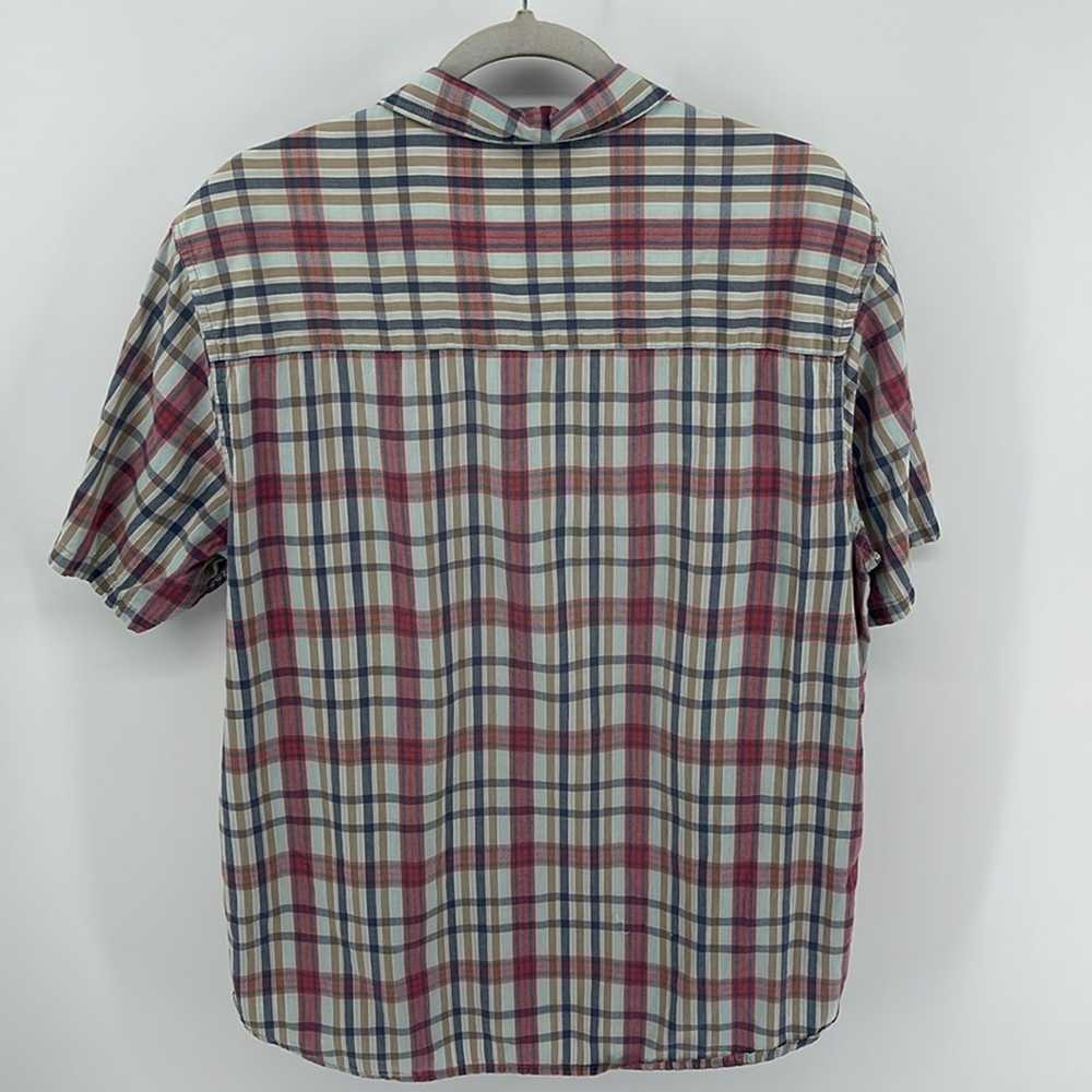 Horny Toad plaid short sleeve button down shirt s… - image 6