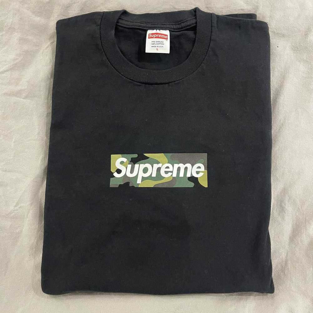 Supreme Camo Box Logo Tee FW23 - image 1