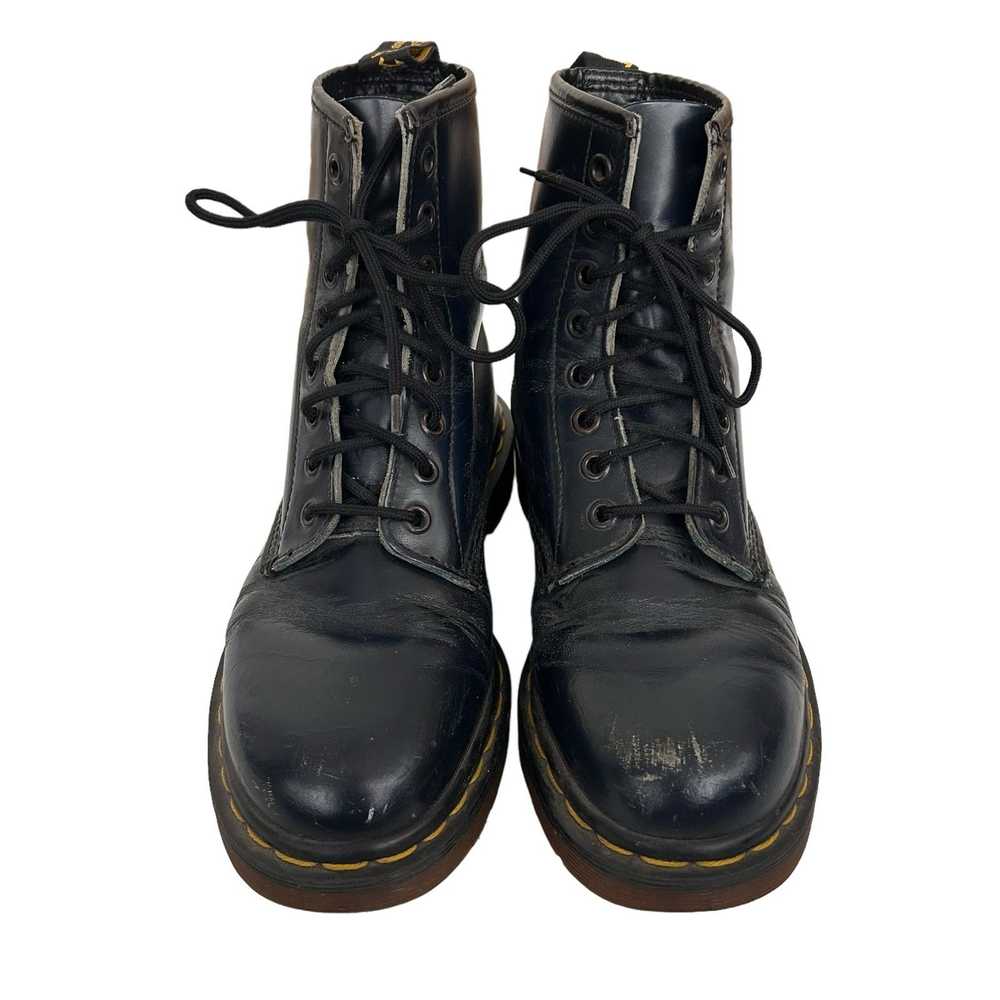 Dr. Martens Doc Martens Navy Blue Leather Combat … - image 2