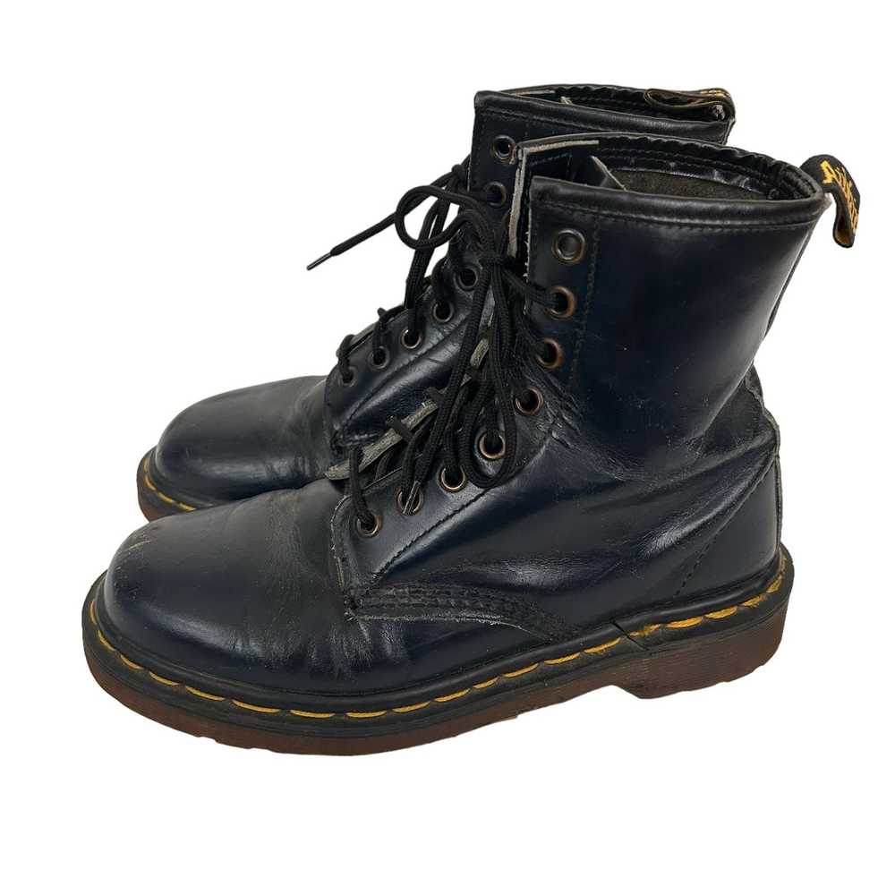 Dr. Martens Doc Martens Navy Blue Leather Combat … - image 4