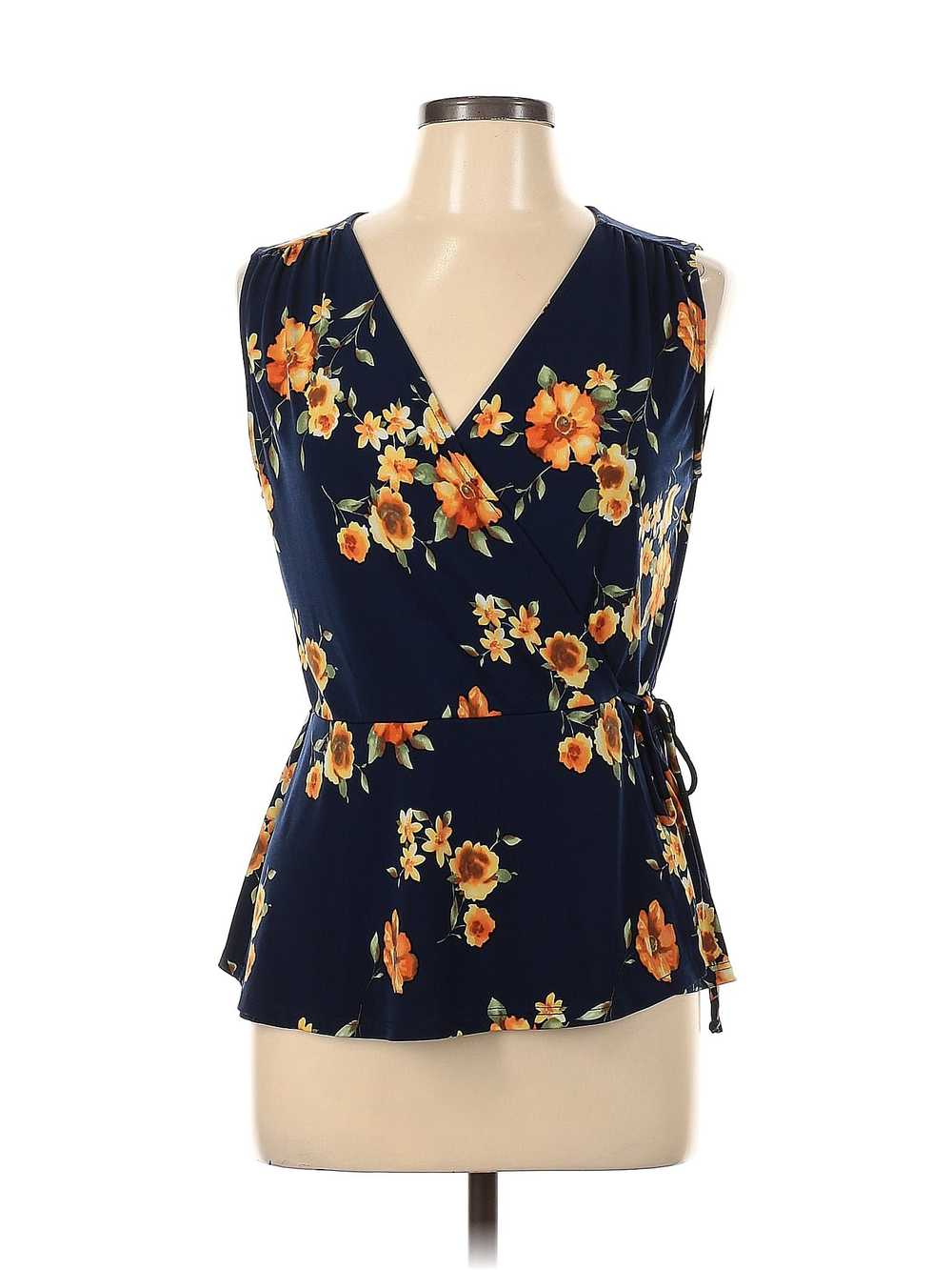 West K Women Blue Sleeveless Blouse L - image 1