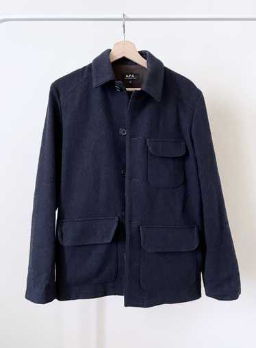 A.P.C. Navy Eisenhower Wool Jacket - image 1