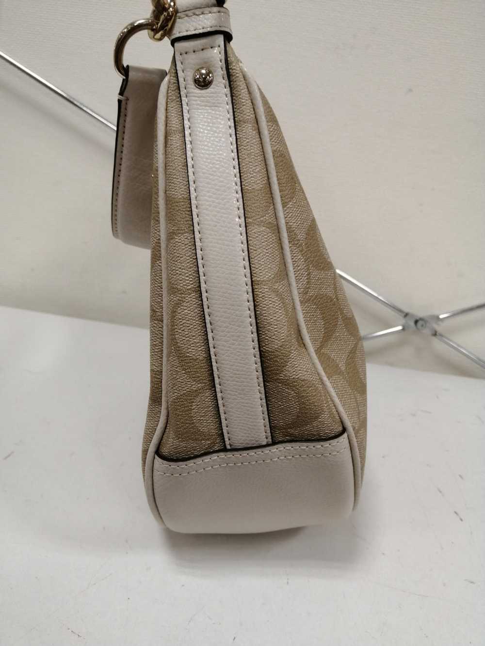 Auth COACH Used Beg Signature One Shoulder Bag Wo… - image 4