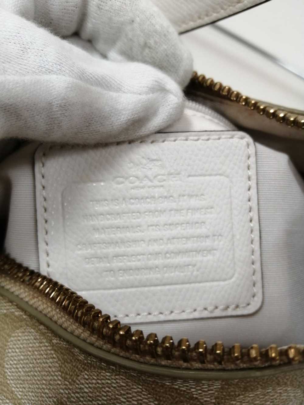 Auth COACH Used Beg Signature One Shoulder Bag Wo… - image 9