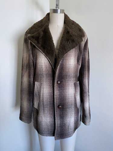 70's Brown Plaid Jacket