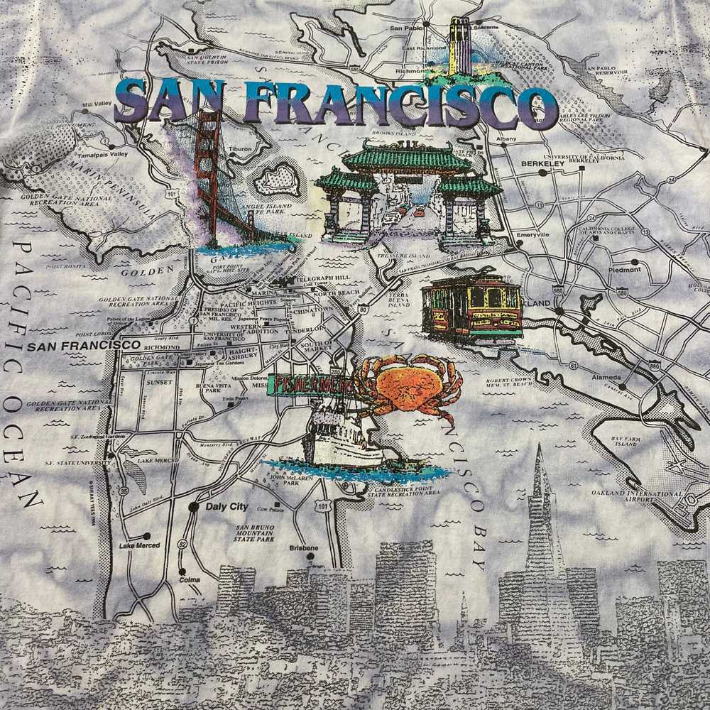 90’s San Francisco Map All Over Print T-Shirt - image 5