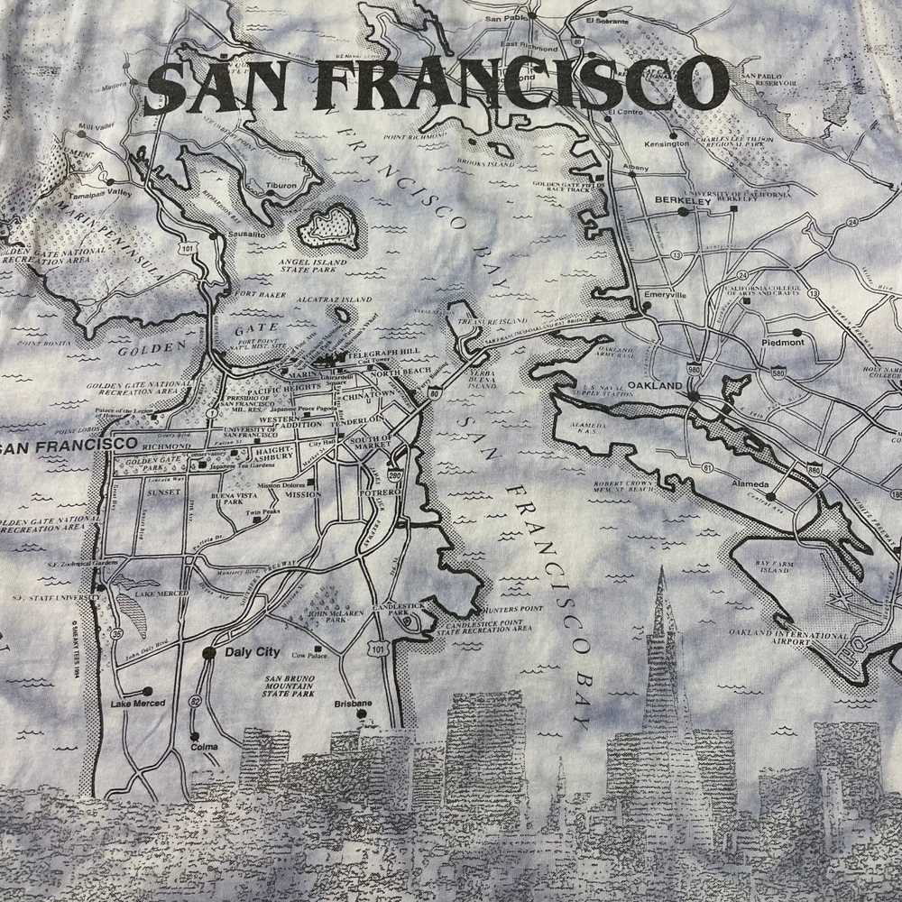 90’s San Francisco Map All Over Print T-Shirt - image 6