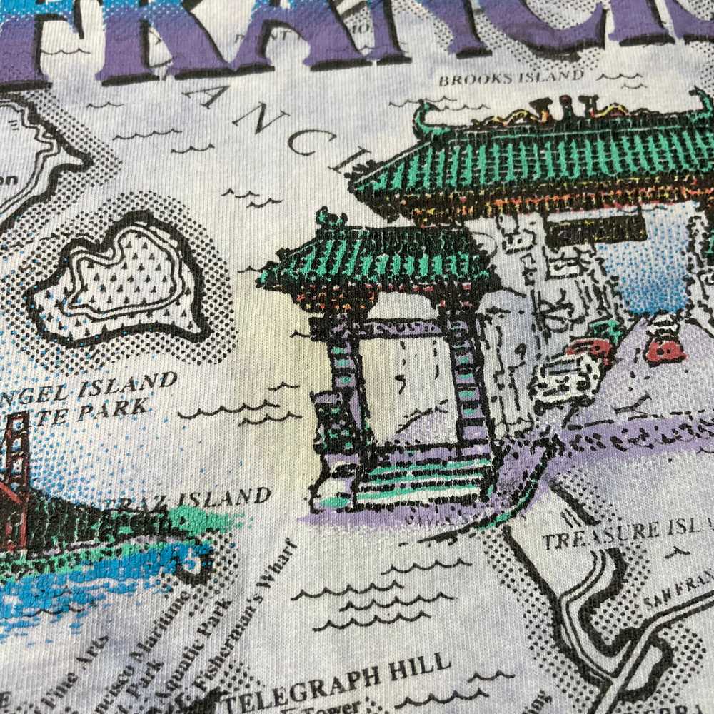 90’s San Francisco Map All Over Print T-Shirt - image 9