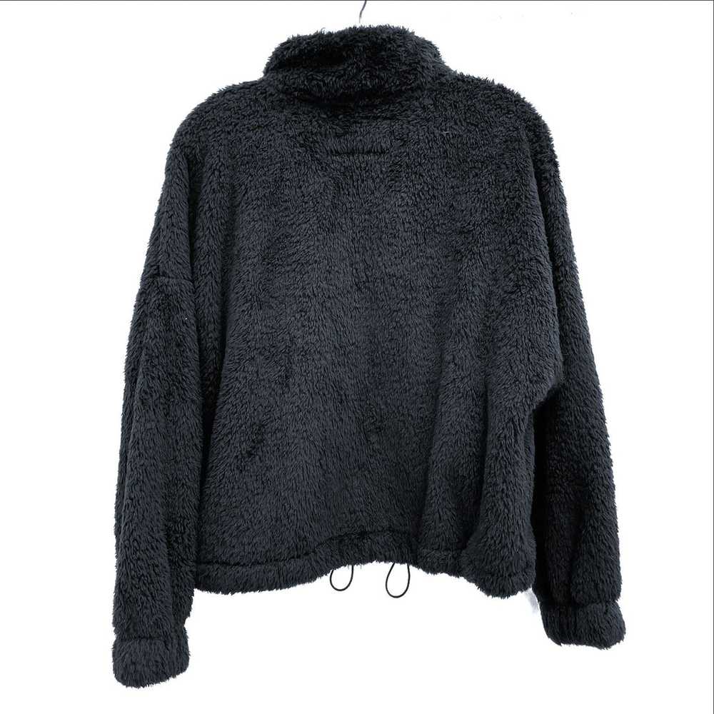 NWT Wmns CALVIN KLEIN JEANS Black Plush Fleece Zi… - image 3