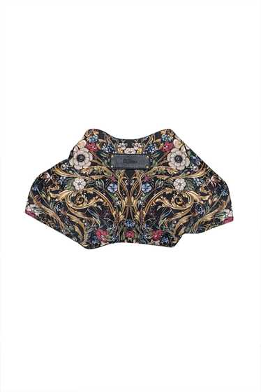 Alexander McQueen - Black & Gold Floral Satin Mant