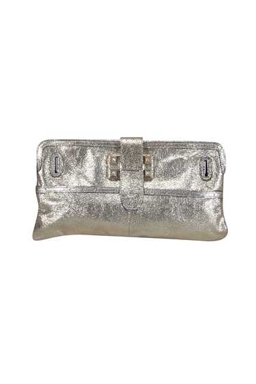 Chloe - Gold Metallic Leather Long Clutch