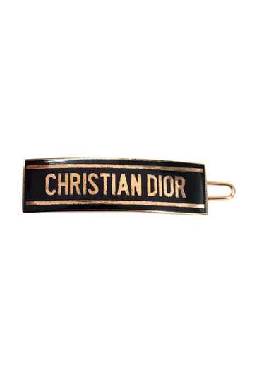 Managed by hewi Dior Gold and Black Logo Hair Clip - image 1