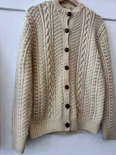 Vintage wool knit cardigan outerwear - image 1