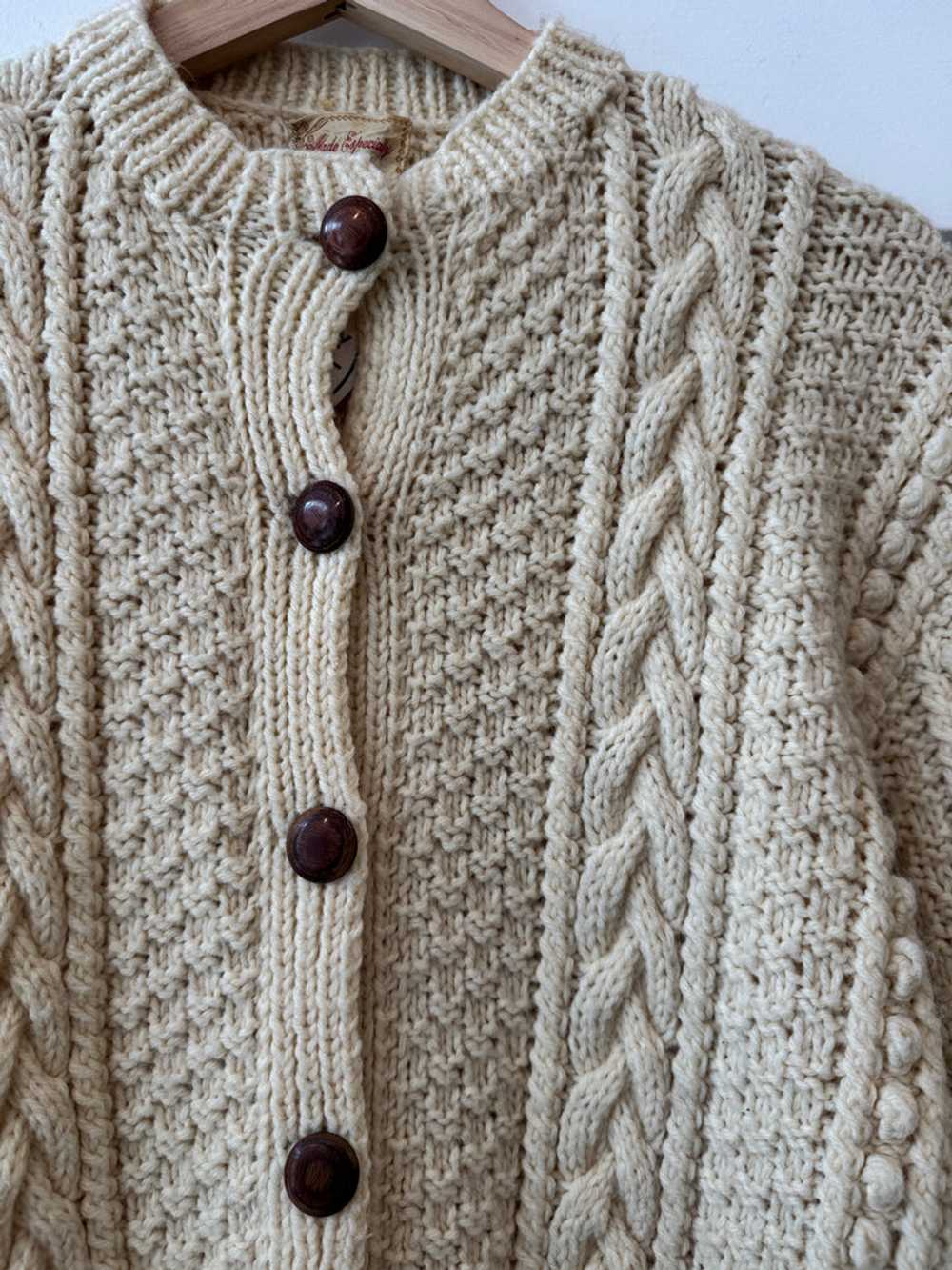 Vintage wool knit cardigan outerwear - image 5