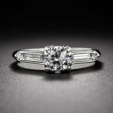 Late Art Deco .52 Carat Diamond Engagement Ring