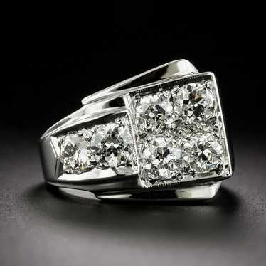 Late Art Deco/Retro Diamond Buckle Ring - image 1