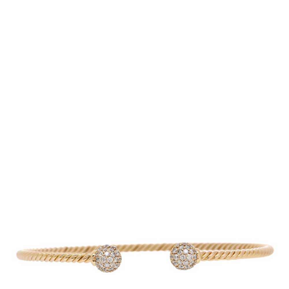 DAVID YURMAN 18K Yellow Gold Diamond 2.6mm Solari… - image 1