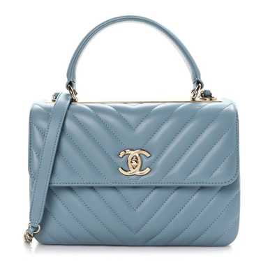 CHANEL Lambskin Chevron Quilted Small Trendy CC F… - image 1