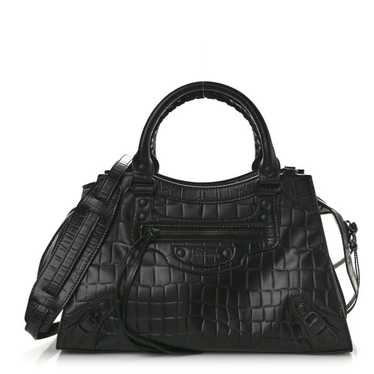 BALENCIAGA Semi Shiny Calfskin Crocodile Embossed… - image 1