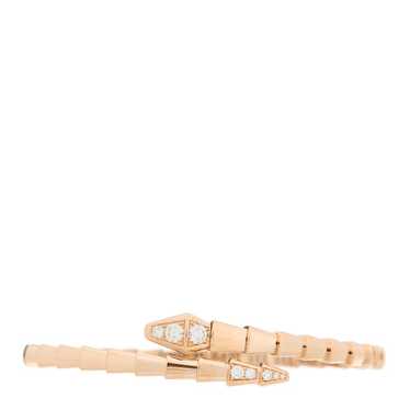 BULGARI 18K Rose Gold Diamond Serpenti Viper Brace