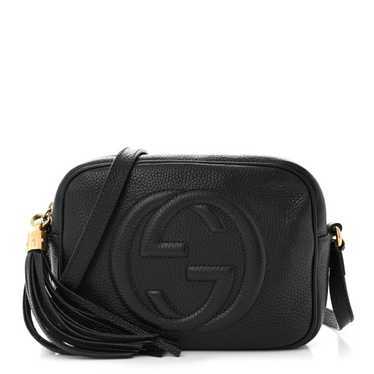 GUCCI Pebbled Calfskin Small Soho Disco Bag Black