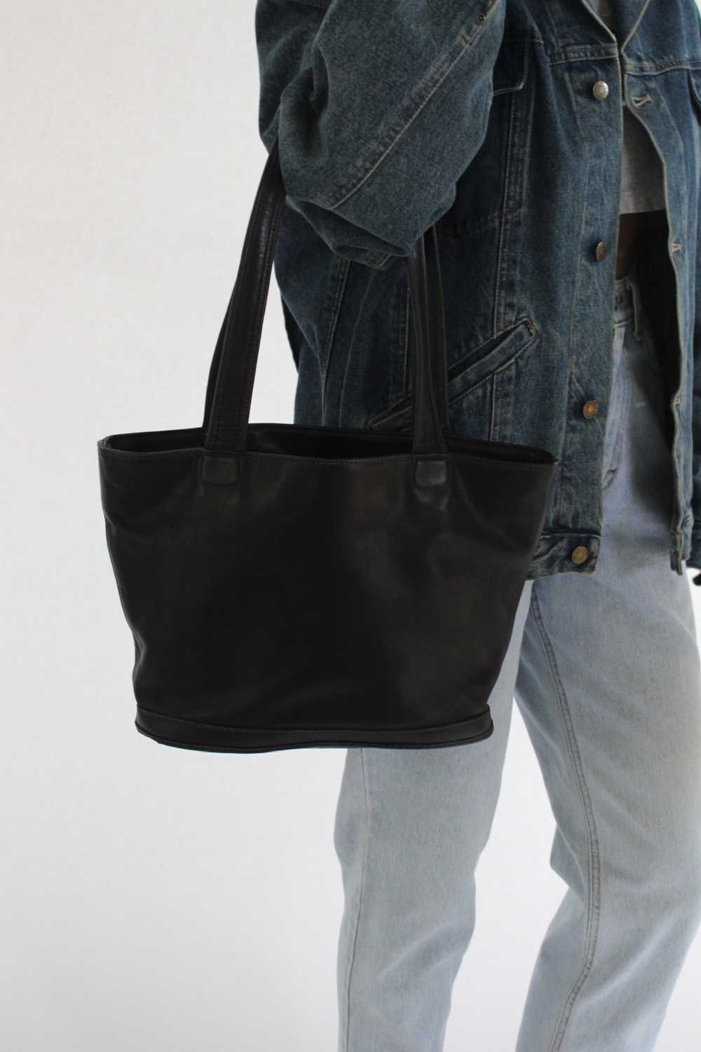 Incredible Faded Black Coach Leather Tote - image 1