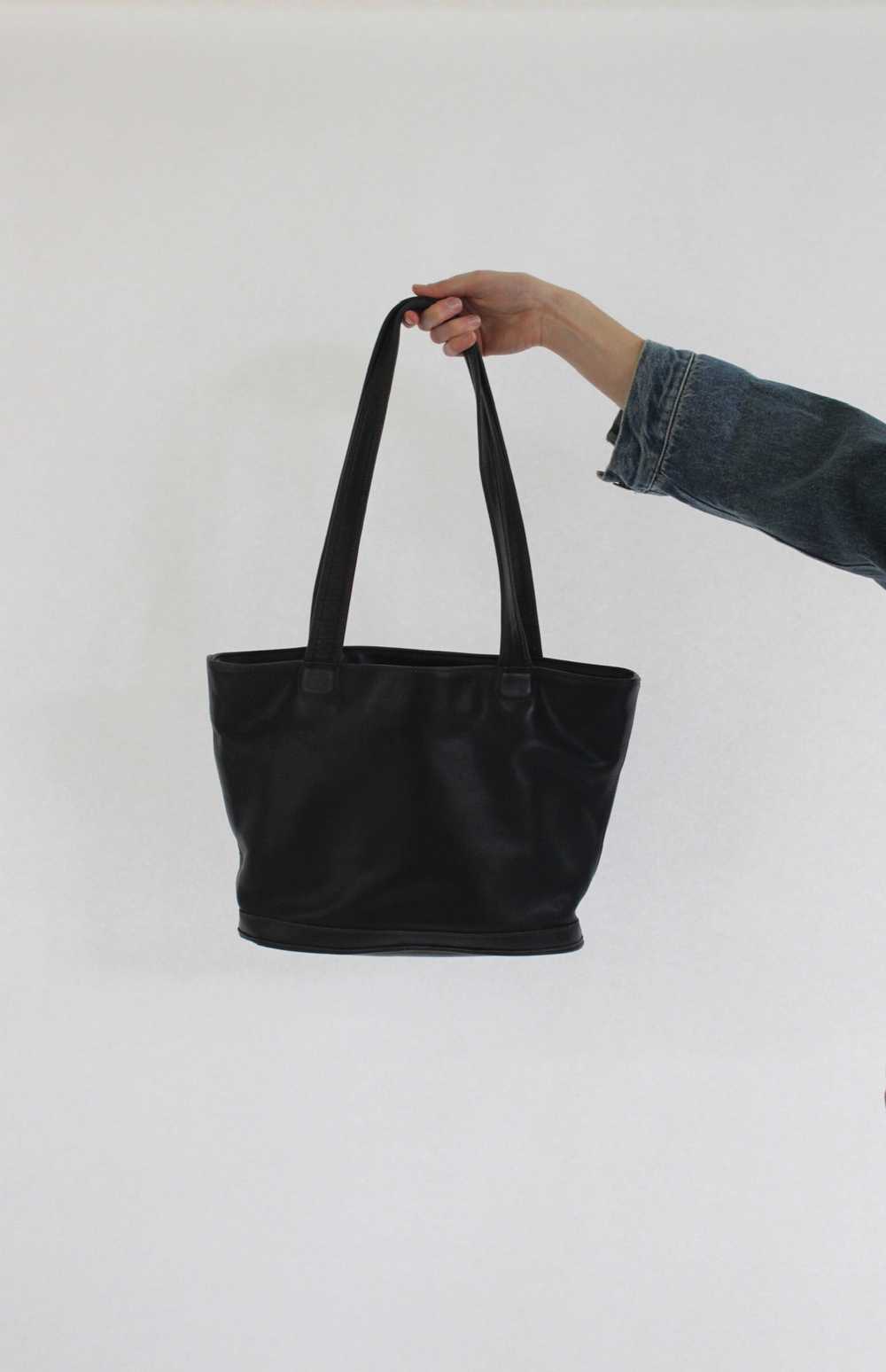 Incredible Faded Black Coach Leather Tote - image 2