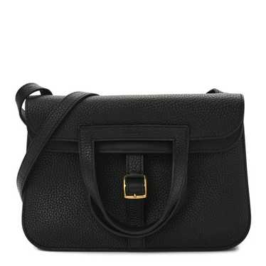 HERMES Taurillon Clemence Halzan 25 Black - image 1