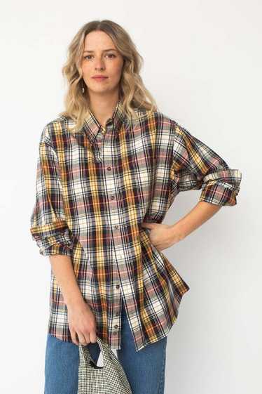 Vintage Button Down Shirt - Plaid