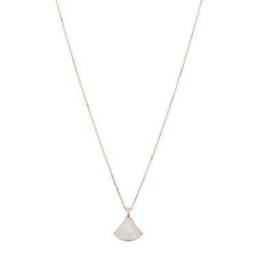 BULGARI 18K Rose Gold Diamond Mother of Pearl Sma… - image 1