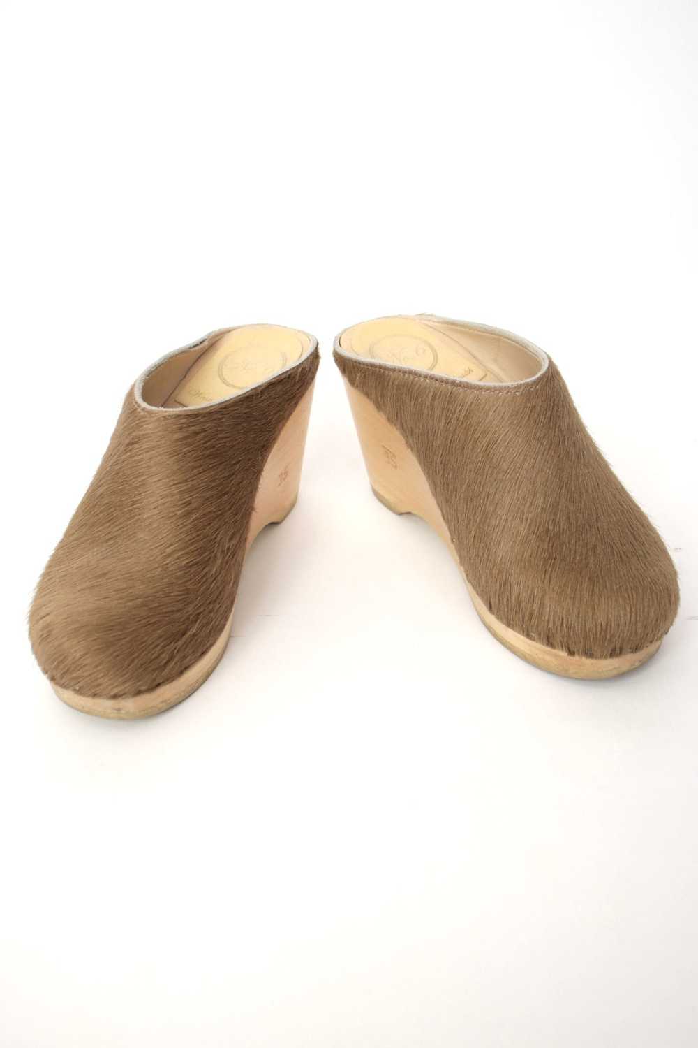 No. 6 Ponyhair Wedge Clogs - image 2