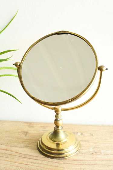 Vintage Two Sided Shaving Mirror - Brass