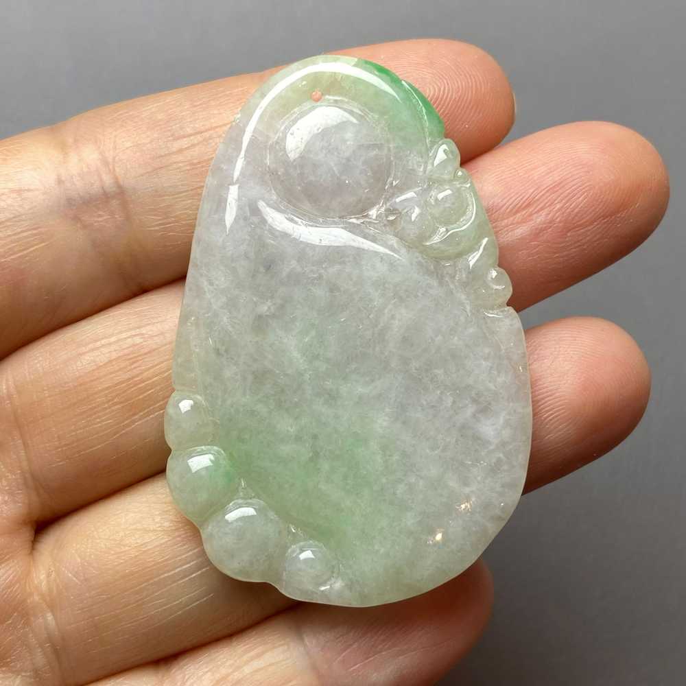 Antique Chinese Natural Icy Apple Green Jadeite J… - image 10