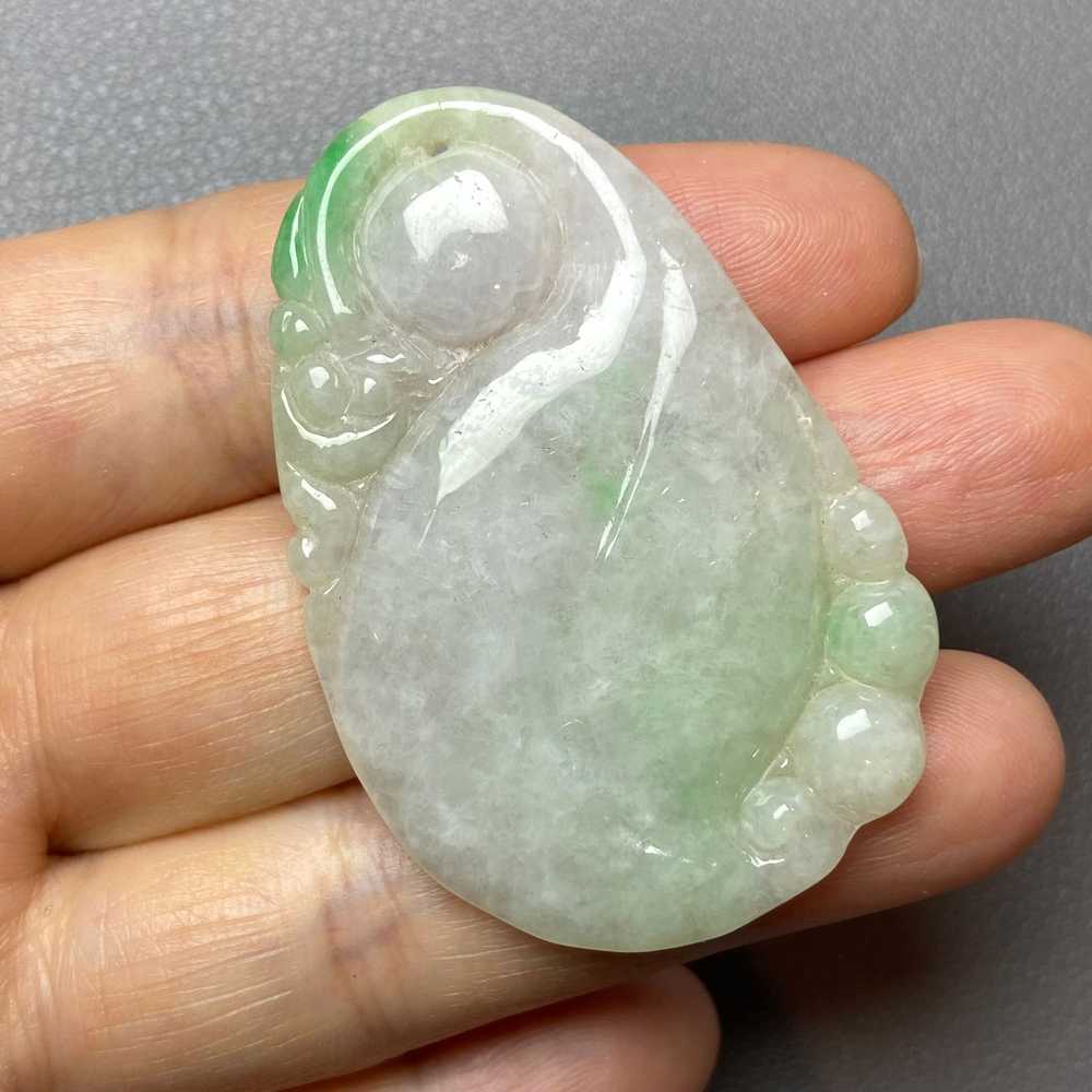 Antique Chinese Natural Icy Apple Green Jadeite J… - image 11