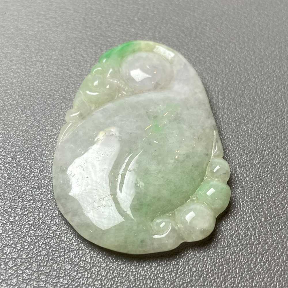 Antique Chinese Natural Icy Apple Green Jadeite J… - image 2