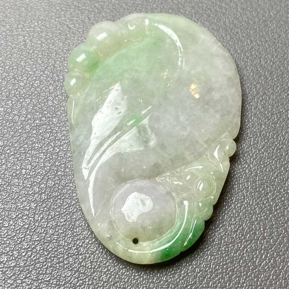 Antique Chinese Natural Icy Apple Green Jadeite J… - image 3