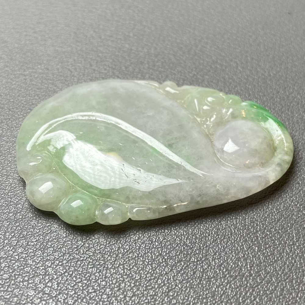 Antique Chinese Natural Icy Apple Green Jadeite J… - image 4