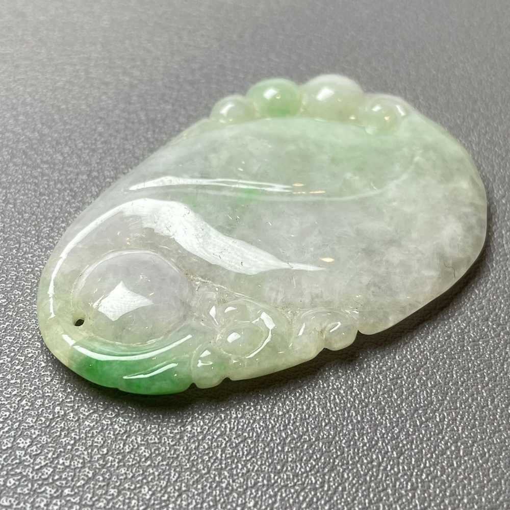 Antique Chinese Natural Icy Apple Green Jadeite J… - image 5