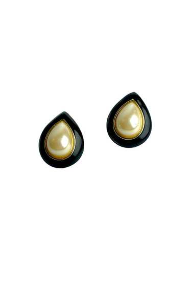 Vintage Teardrop Shaped Pearl Earrings Selected B… - image 1