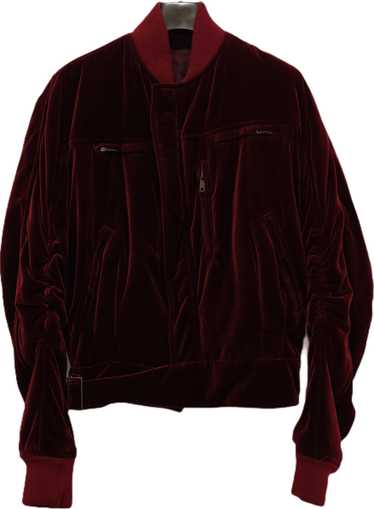 Haider Ackermann FW15 Burgundy Velvet Bomber