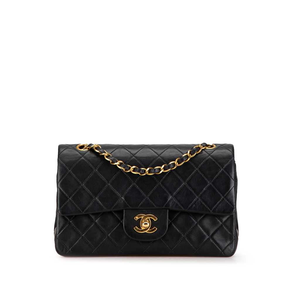 Black Chanel Small Classic Lambskin Double Flap S… - image 1