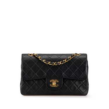 Black Chanel Small Classic Lambskin Double Flap S… - image 1