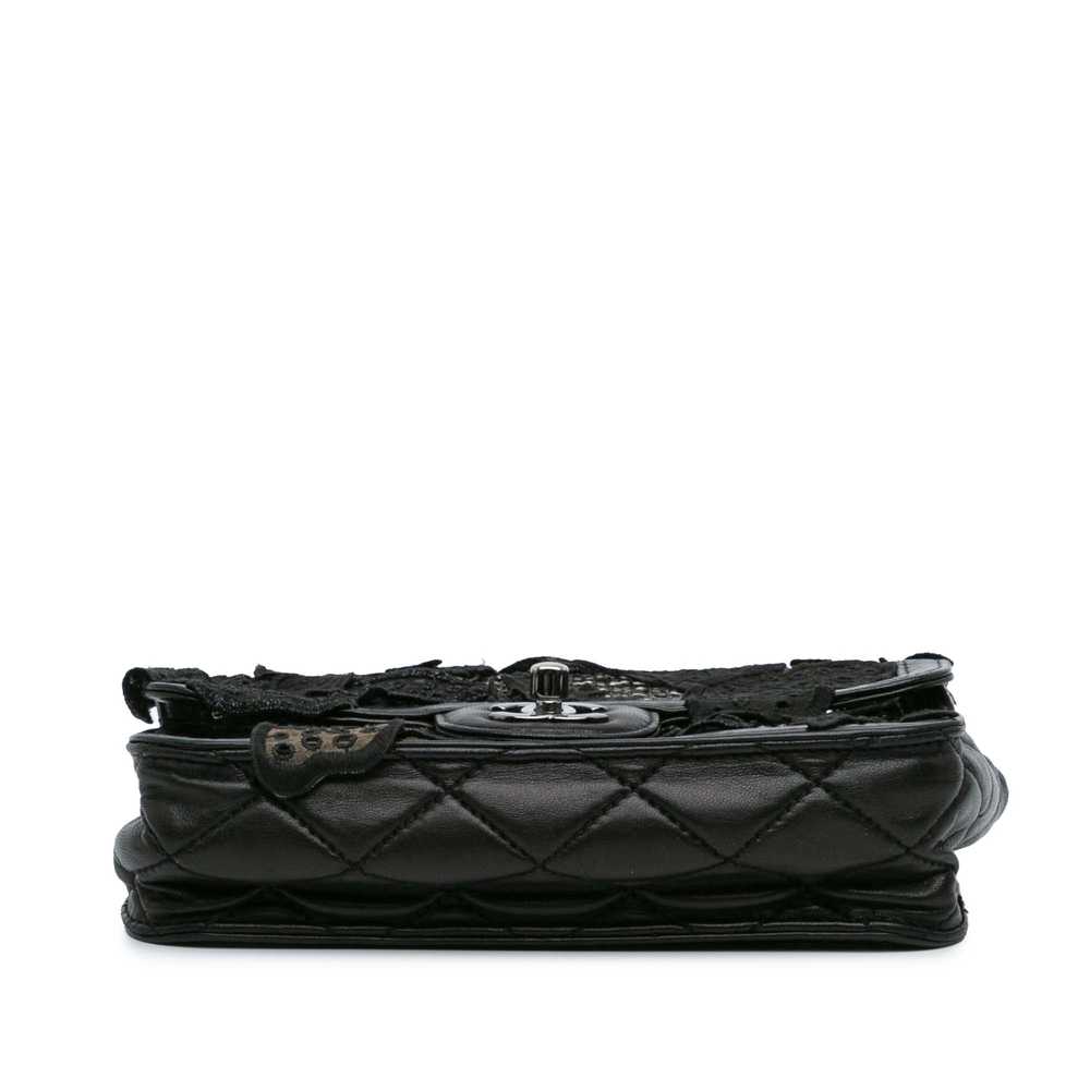 Black Chanel Small Mesh Butterfly Flap Shoulder B… - image 3