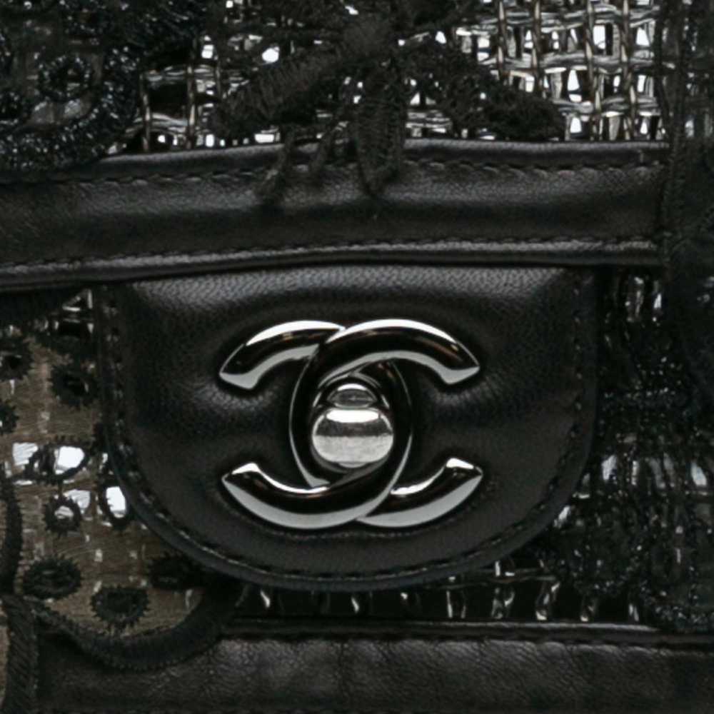 Black Chanel Small Mesh Butterfly Flap Shoulder B… - image 6