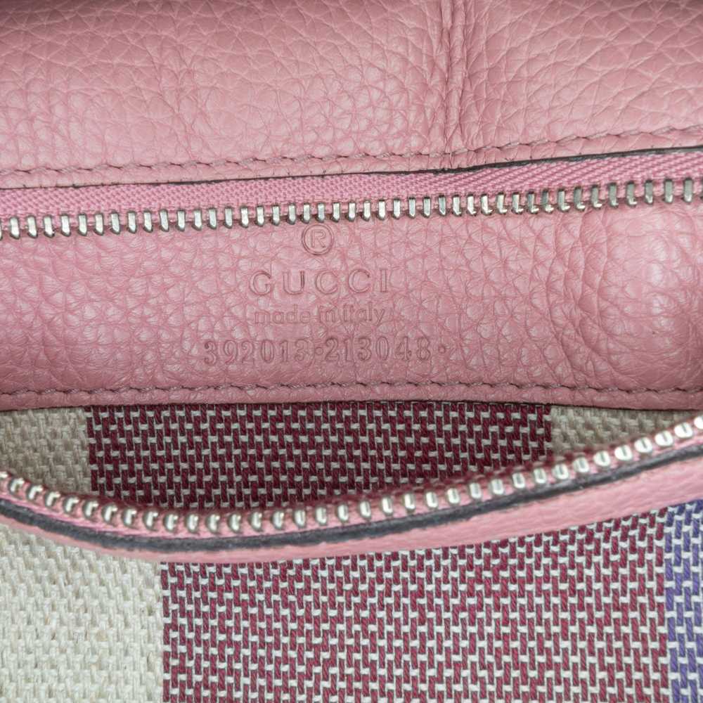 Pink Gucci Medium Leather Bamboo Daily Satchel - image 5