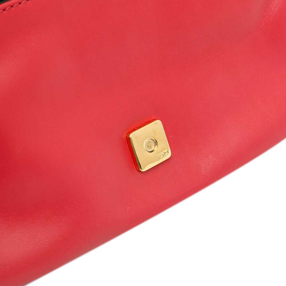 Red Fendi Mini Calfskin Chain Mamma Forever Shoul… - image 8