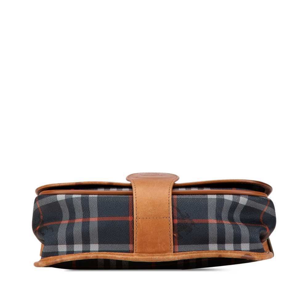 Blue Burberry Vintage Haymarket Check Saddle Bag - image 3