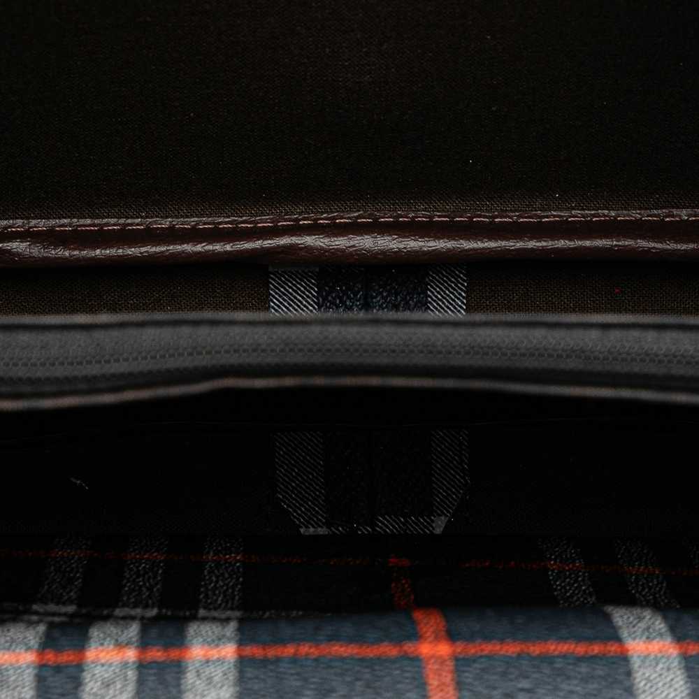 Blue Burberry Vintage Haymarket Check Saddle Bag - image 4